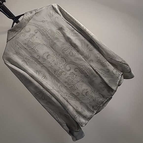 Talbot's sz 8 petite 100% polyester botanical print blouse - Picture 3 of 8